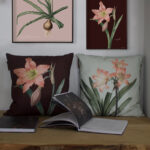 Pude Amaryllis rosa/bordeaux m. andeduns fyld fra Koustrup – Bild 4