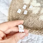 Maskemarkør i metal - hvid hund