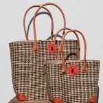 Madam Græskar bast kurvetaske - Hanefjed  groft mønster