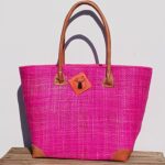 Madam Græskar bast kurvetaske - Pink