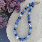 KAZURI halskæde – KANGA – Blue and White