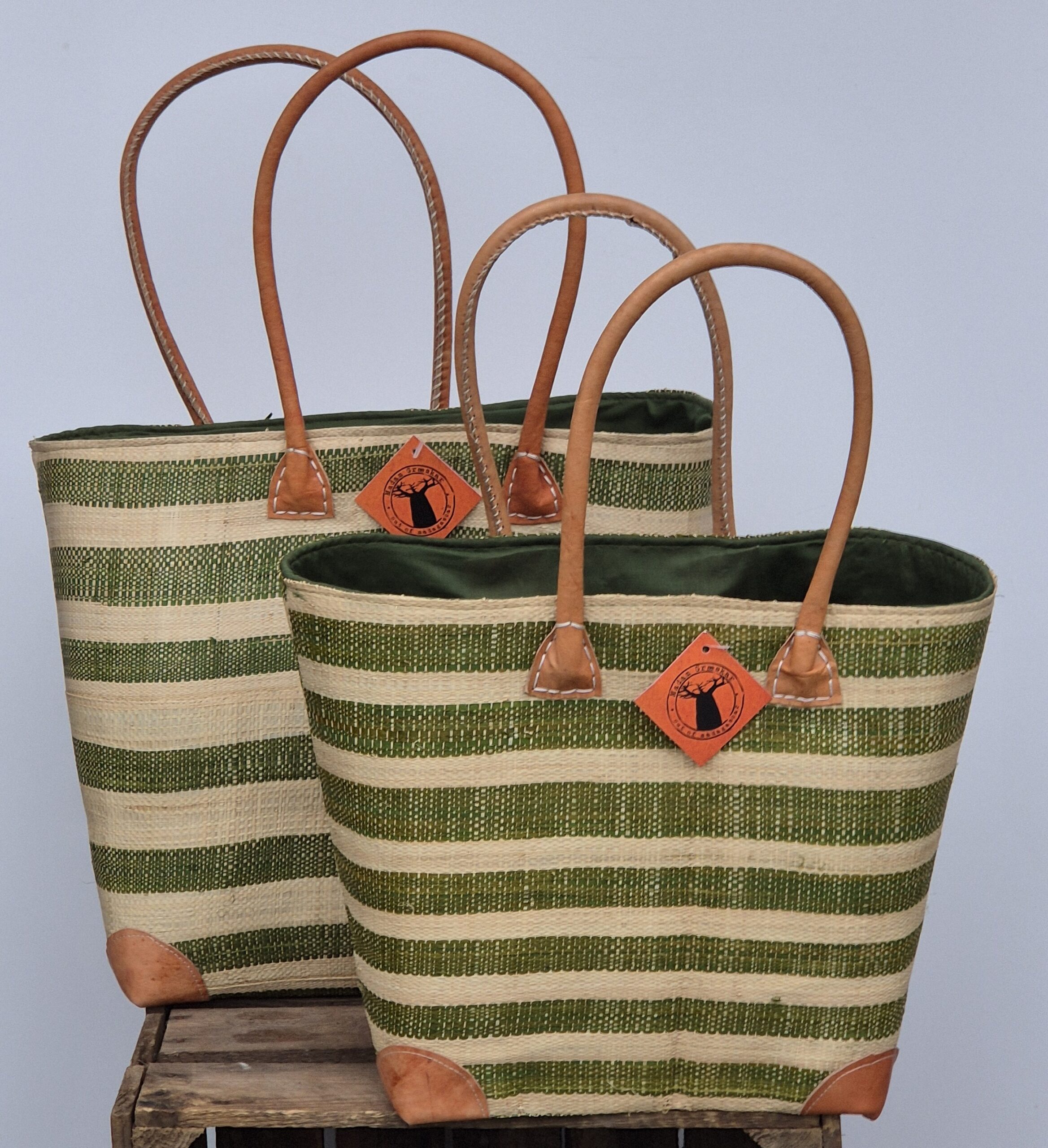 madam græskar bast støvet grøn strib