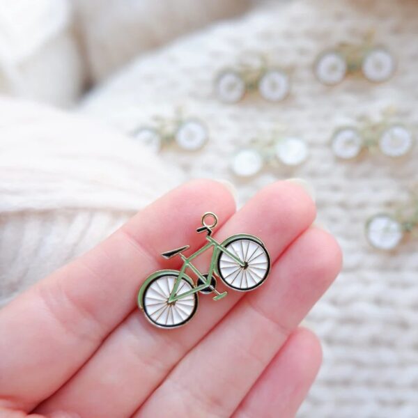 Maskemarkør i metal m. ring - cykel - Billede 3