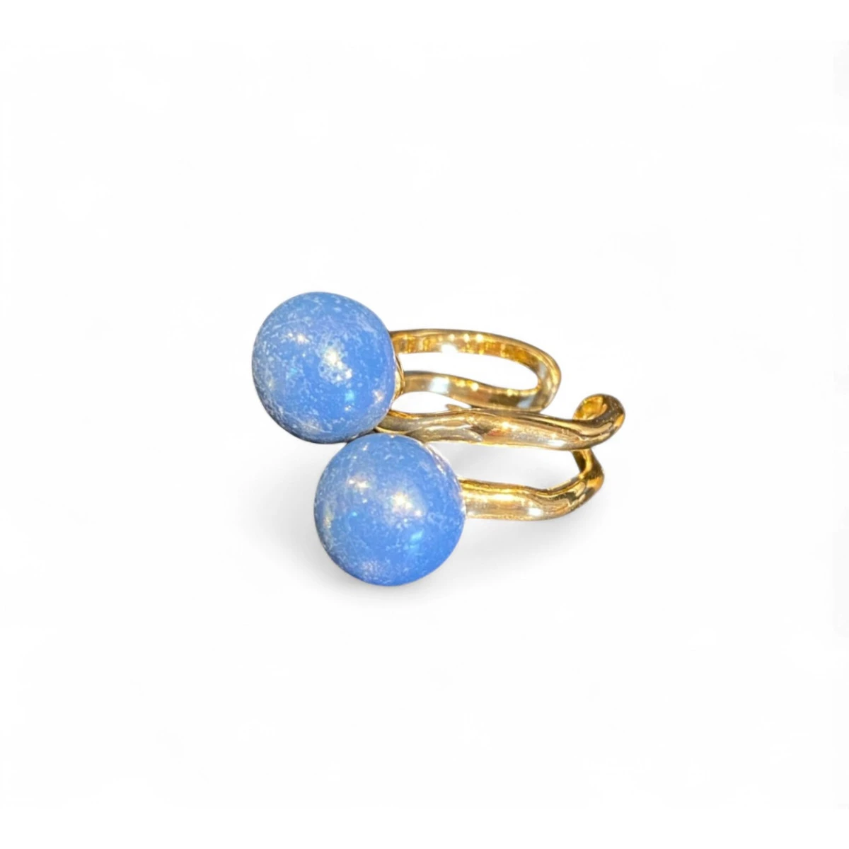 strikkering shushu blue KAZURI strikkering Elance ShuShu Blue, Forgyldt - Billede 1
